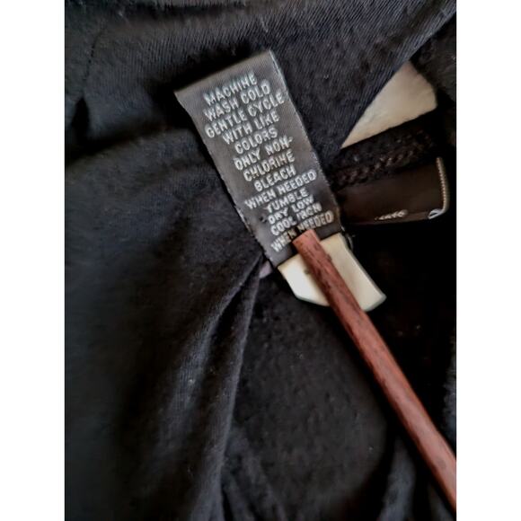 INC International Concepts Women Top L Black Blouse Long Sleeves Shirt - Picture 9 of 10